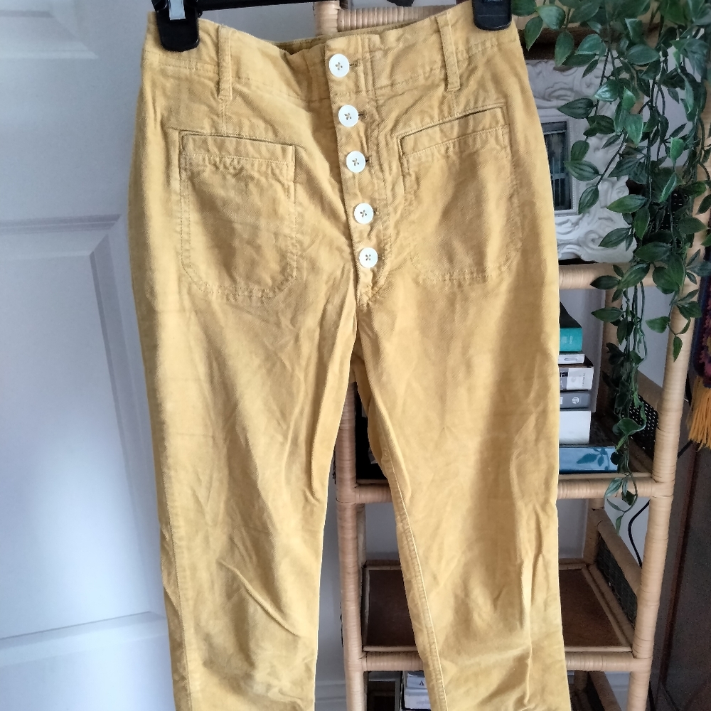 Free people size 0 gold pants